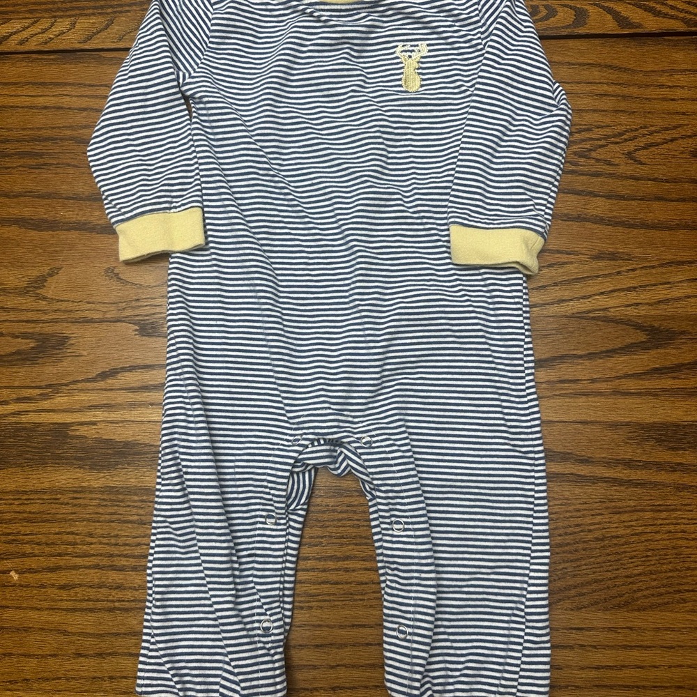 Itsy Bitsy Striped Blue and White Kids One Piece
